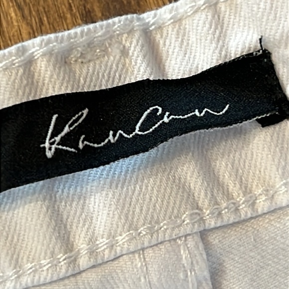 KANCAN High-Rise White Denim Shorts Size 27 - Picture 3 of 7